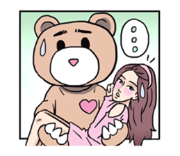 AsB - 132 Heart Variety (be my bear) sticker #13477796