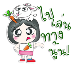 Mr. Jiro. Love rabbit sticker #13478983