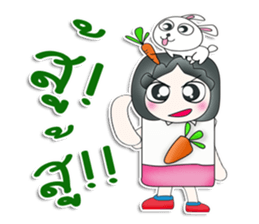 Mr. Jiro. Love rabbit sticker #13478992