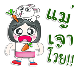 Mr. Jiro. Love rabbit sticker #13479006