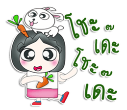 Mr. Jiro. Love rabbit sticker #13479010