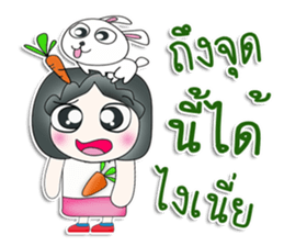 Mr. Jiro. Love rabbit sticker #13479011