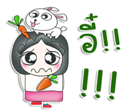 Mr. Jiro. Love rabbit sticker #13479012