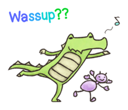 English stickers of Alligator and Ant sticker #13479870