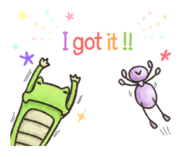 English stickers of Alligator and Ant sticker #13479873
