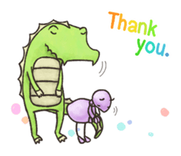 English stickers of Alligator and Ant sticker #13479874