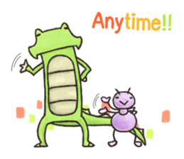 English stickers of Alligator and Ant sticker #13479876