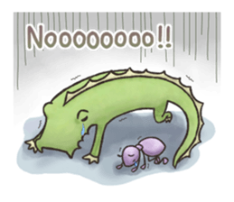 English stickers of Alligator and Ant sticker #13479884