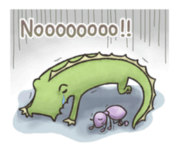 English stickers of Alligator and Ant sticker #13479884