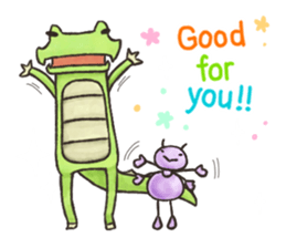 English stickers of Alligator and Ant sticker #13479895