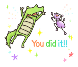 English stickers of Alligator and Ant sticker #13479896