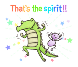 English stickers of Alligator and Ant sticker #13479899