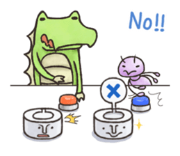 English stickers of Alligator and Ant sticker #13479901