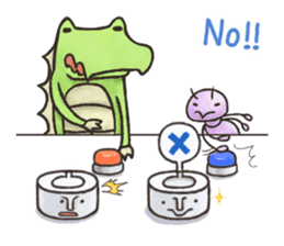 English stickers of Alligator and Ant sticker #13479901