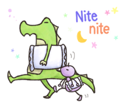 English stickers of Alligator and Ant sticker #13479903