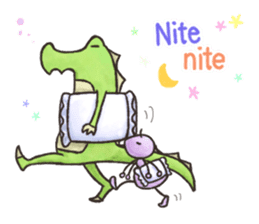 English stickers of Alligator and Ant sticker #13479903