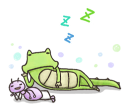 English stickers of Alligator and Ant sticker #13479905