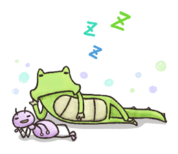 English stickers of Alligator and Ant sticker #13479905