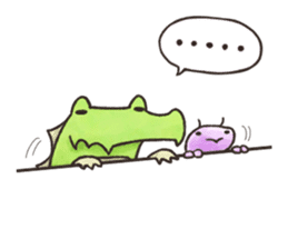 English stickers of Alligator and Ant sticker #13479906