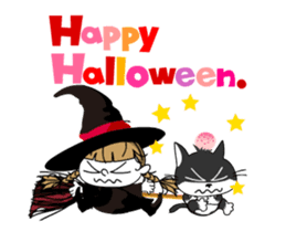 Communication of the cat/Halloween/Move sticker #13480686