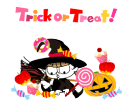 Communication of the cat/Halloween/Move sticker #13480687