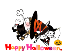 Communication of the cat/Halloween/Move sticker #13480688