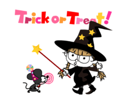 Communication of the cat/Halloween/Move sticker #13480689