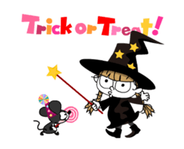 Communication of the cat/Halloween/Move sticker #13480689