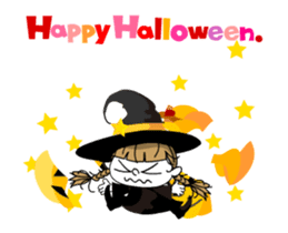 Communication of the cat/Halloween/Move sticker #13480690