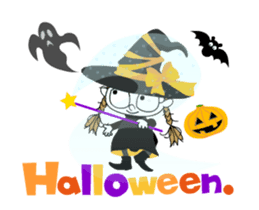 Communication of the cat/Halloween/Move sticker #13480692