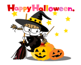 Communication of the cat/Halloween/Move sticker #13480695