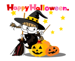 Communication of the cat/Halloween/Move sticker #13480695