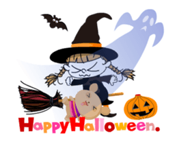 Communication of the cat/Halloween/Move sticker #13480698