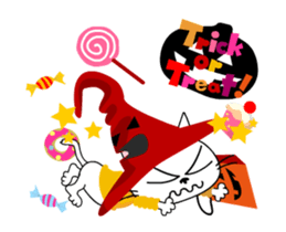 Communication of the cat/Halloween/Move sticker #13480705