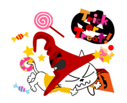 Communication of the cat/Halloween/Move sticker #13480705