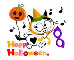 Communication of the cat/Halloween/Move sticker #13480707
