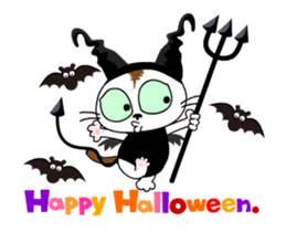 Communication of the cat/Halloween/Move sticker #13480708