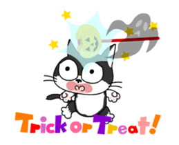 Communication of the cat/Halloween/Move sticker #13480709