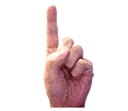 Convenient hand sign sticker #13481151