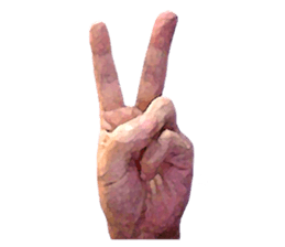 Convenient hand sign sticker #13481152