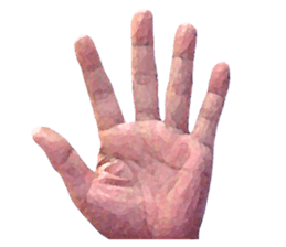 Convenient hand sign sticker #13481155