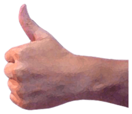 Convenient hand sign sticker #13481163