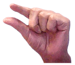 Convenient hand sign sticker #13481166