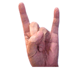 Convenient hand sign sticker #13481168