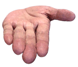 Convenient hand sign sticker #13481172