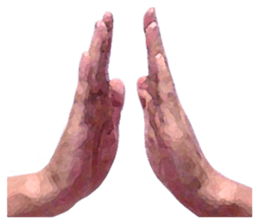 Convenient hand sign sticker #13481177