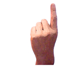 Convenient hand sign sticker #13481188