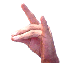 Convenient hand sign sticker #13481189