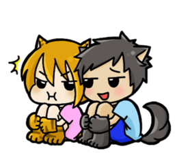 Wolf & Tiger 2 sticker #13481591