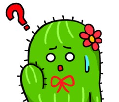 Fat cute cactus sticker #13481725
